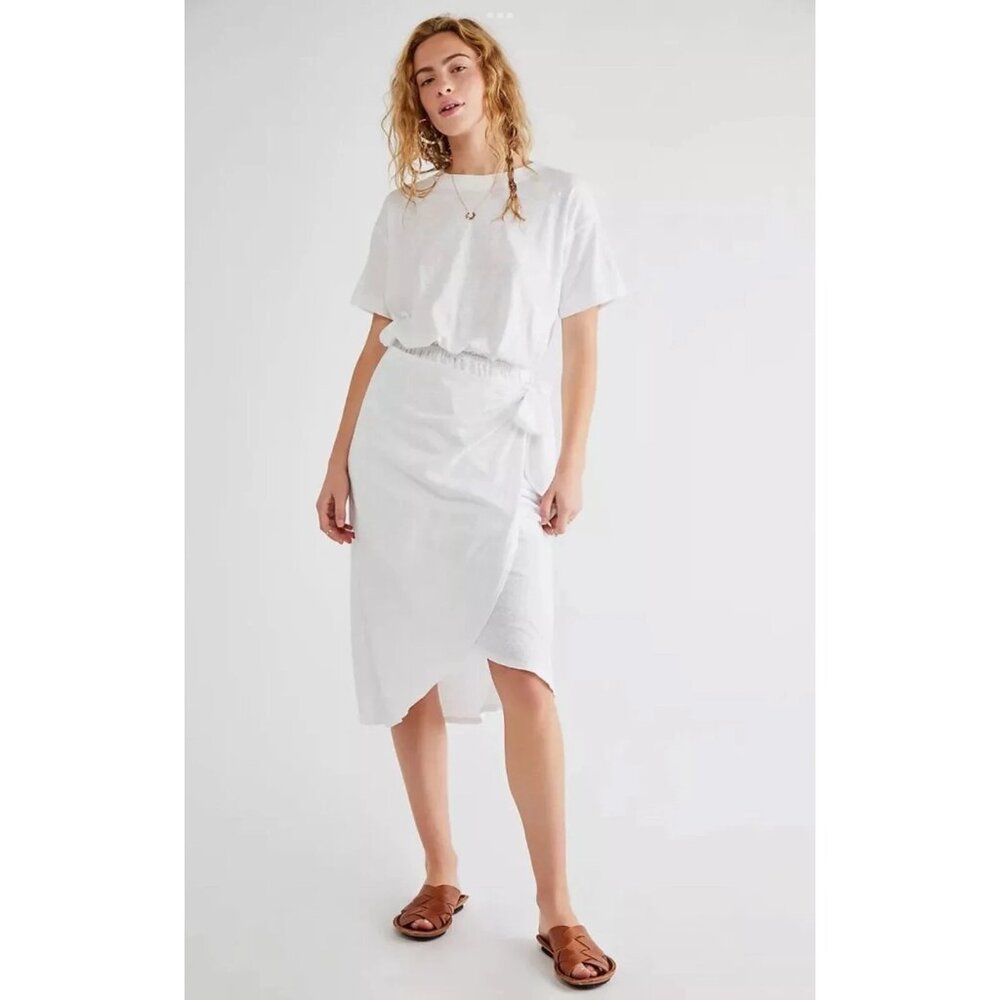 Free People Beach Leila Midi Dress in Ivory